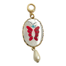 Load image into Gallery viewer, Limited Edition Clip-Anywhere Charm - Red Butterfly + Pearl
