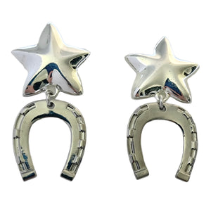 Jumbo Silver Luck Earrings