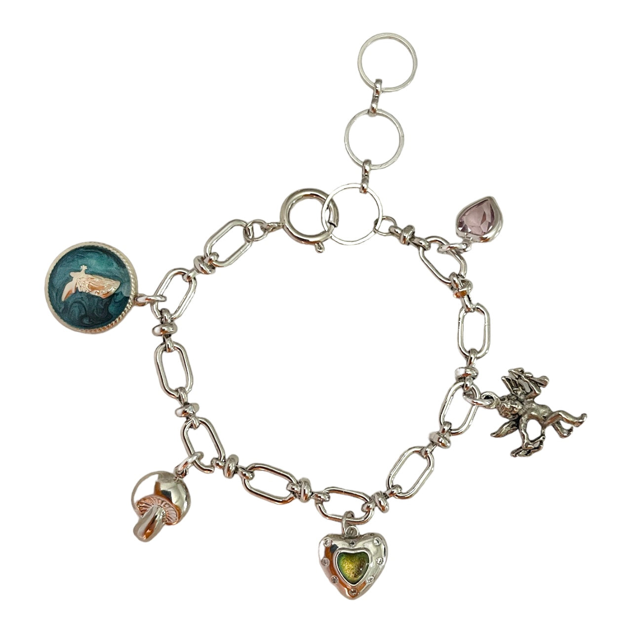 Personalized Fine offers Silver Nugget Charm Bracelet