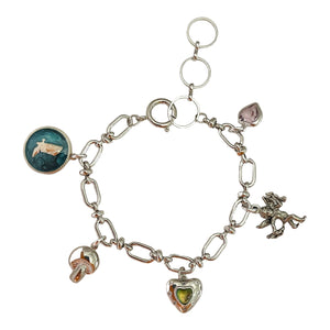 Silver Dainty Custom Charm Bracelet