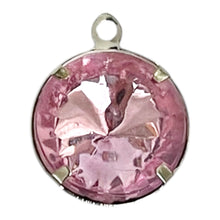 Load image into Gallery viewer, Single Charm - Silver/Pink Round Crystal
