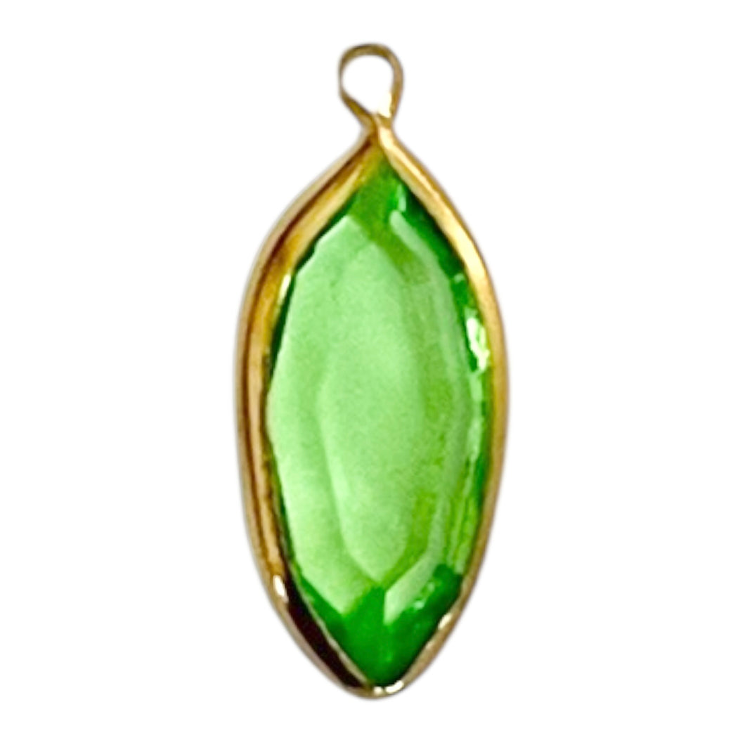 Single Charm - Green Marquis Drop