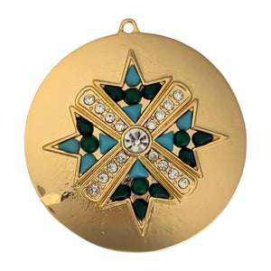 Single Charm - Blue/Pavé Medallion