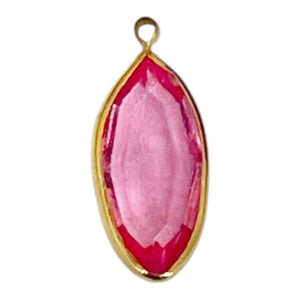 Single Charm - Pink Marquis Drop