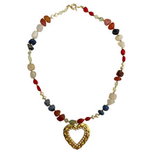 Load image into Gallery viewer, Pearl Heart Stones Necklace
