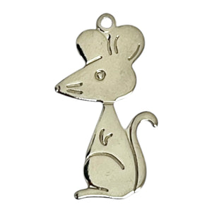 Single Charm - Silver Mouse
