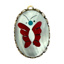 Load image into Gallery viewer, Single Charm - Mother of Pearl Red Butterfly (L)
