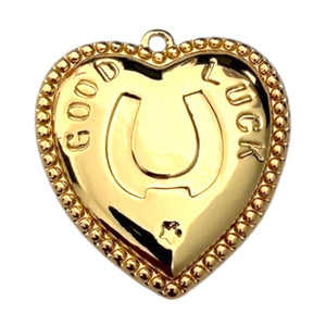 Single Charm - Gold Good Luck Heart