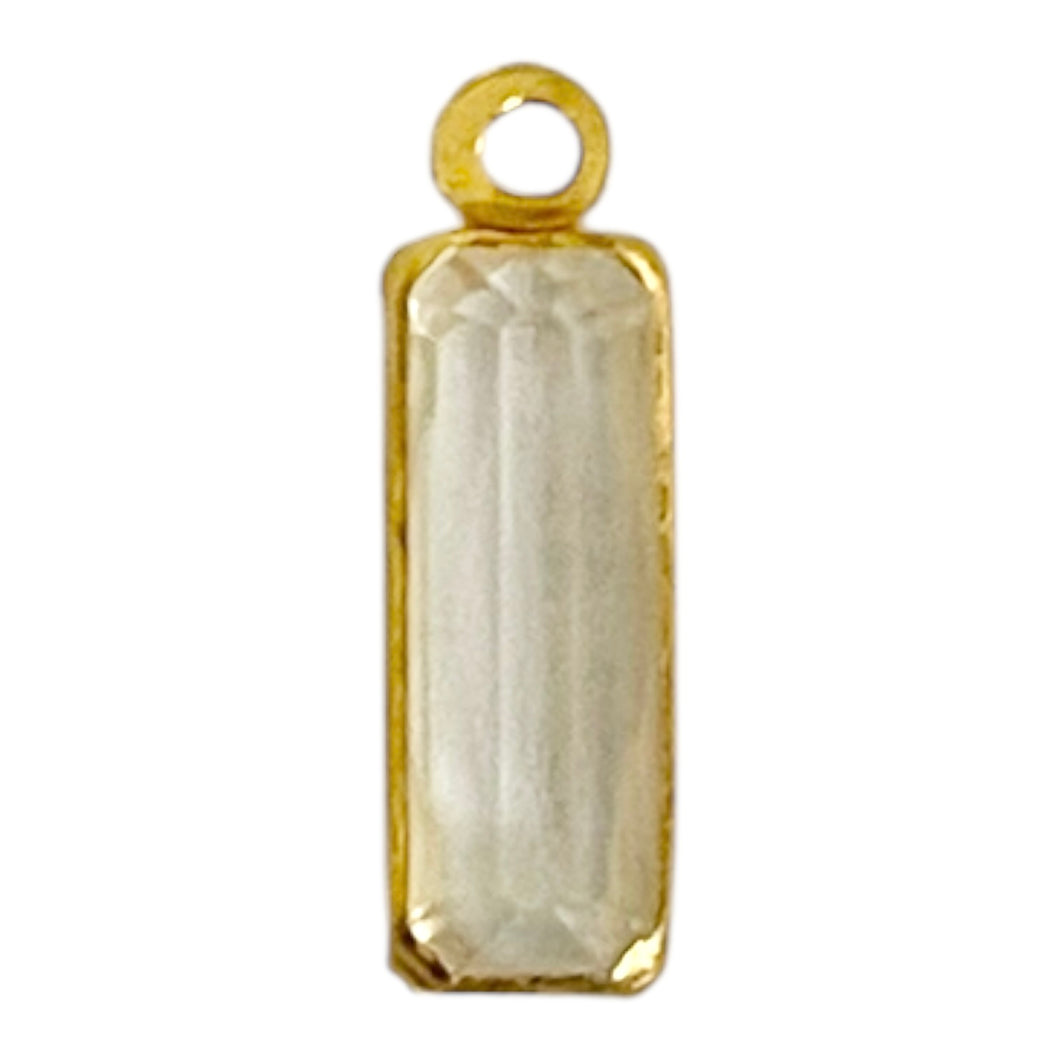 Single Charm - Clear Brick Channel Drop