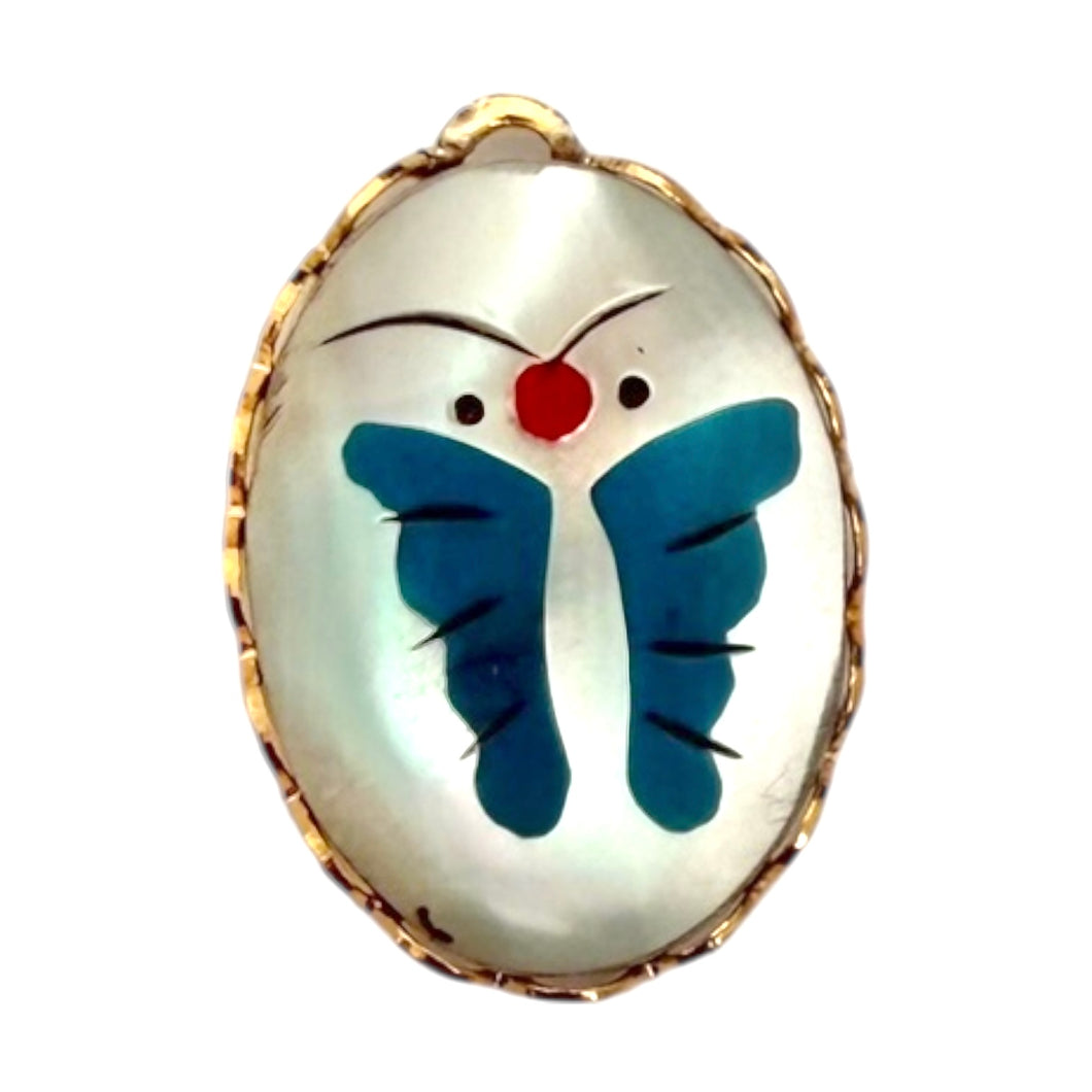 Single Charm - Mother of Pearl Blue Butterfly (Sm)