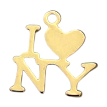 Load image into Gallery viewer, Single Charm - Gold I &lt;3 NY
