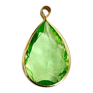 Single Charm - Green Channel Teardrop