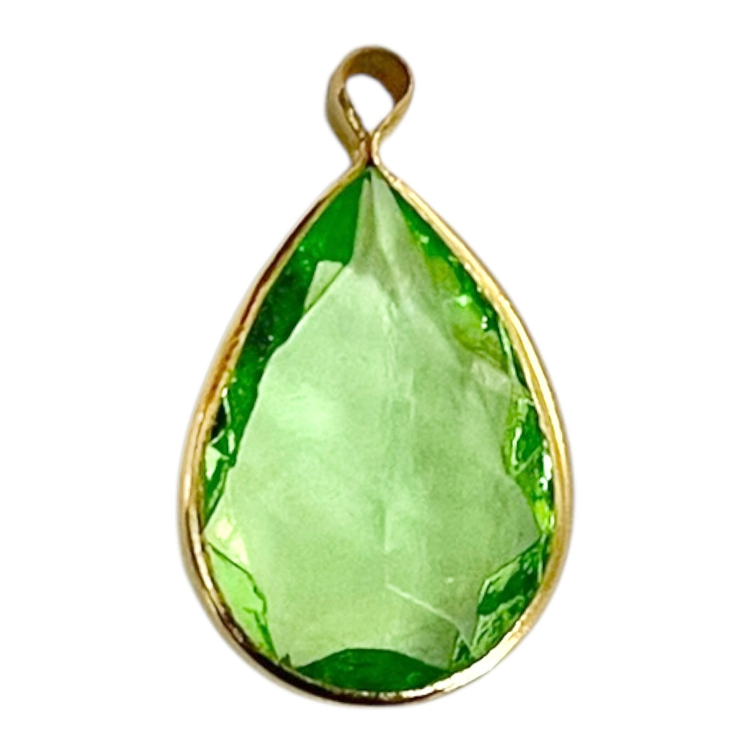 Single Charm - Green Channel Teardrop