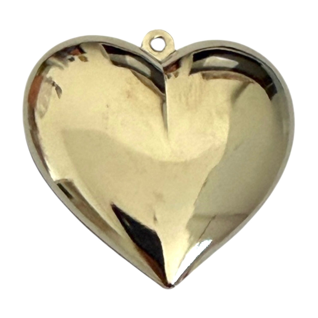 Single Charm - Silver Puffy Heart