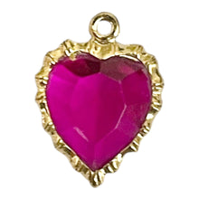 Load image into Gallery viewer, Single Charm - Fuschia Bordered Heart
