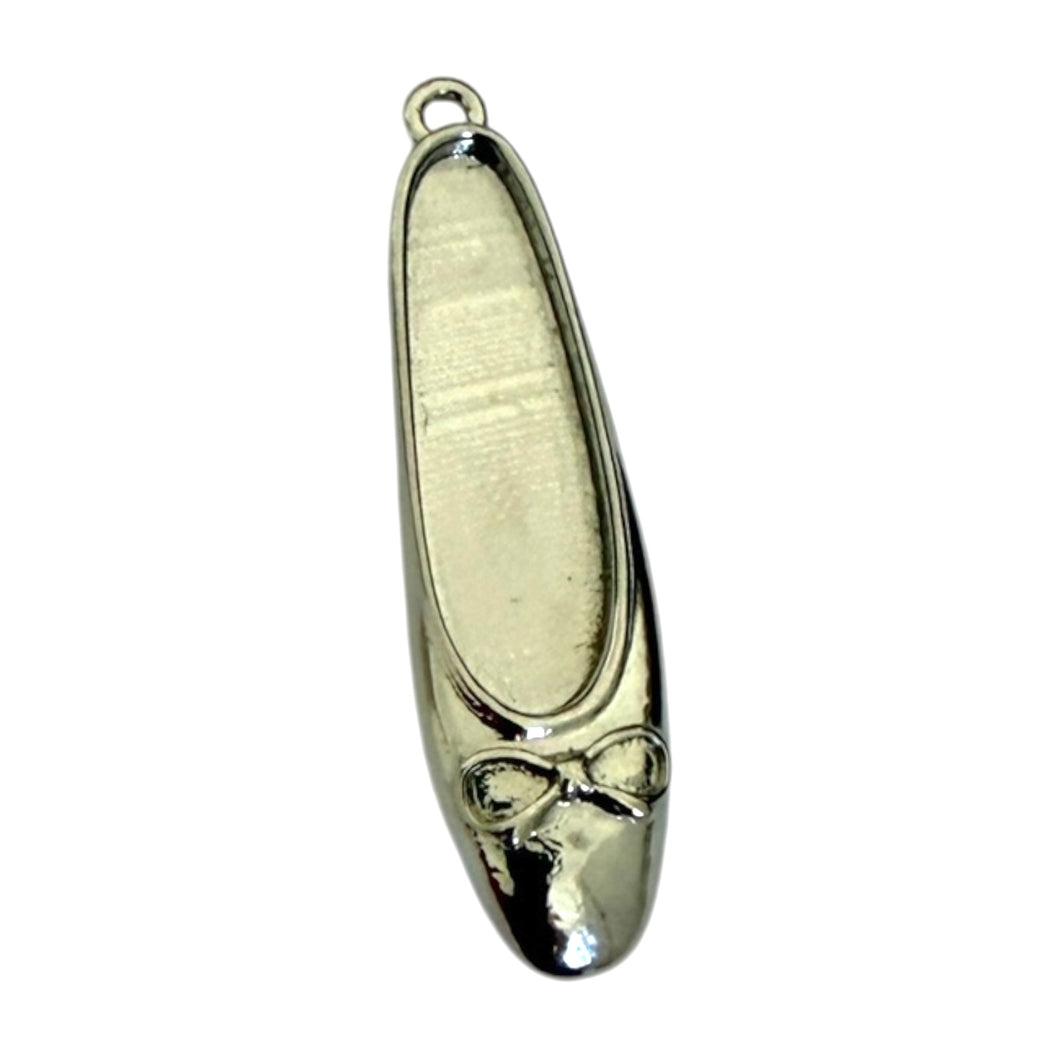 Single Charm - Silver Ballet Slipper