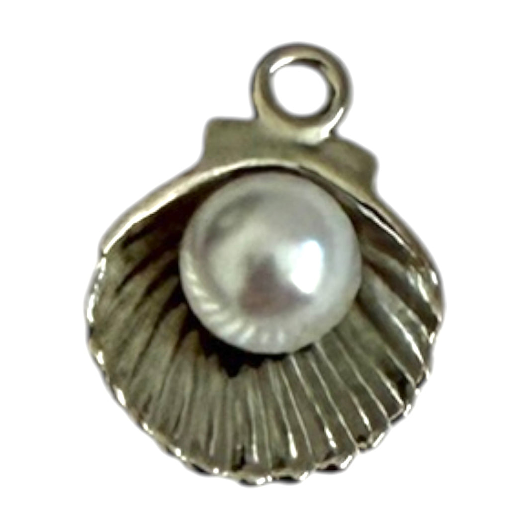 Single Charm - Silver Pearl + Shell