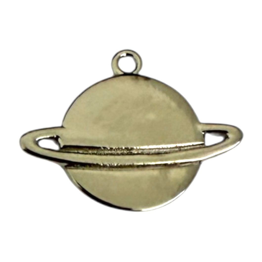 Single Charm - Silver Saturn