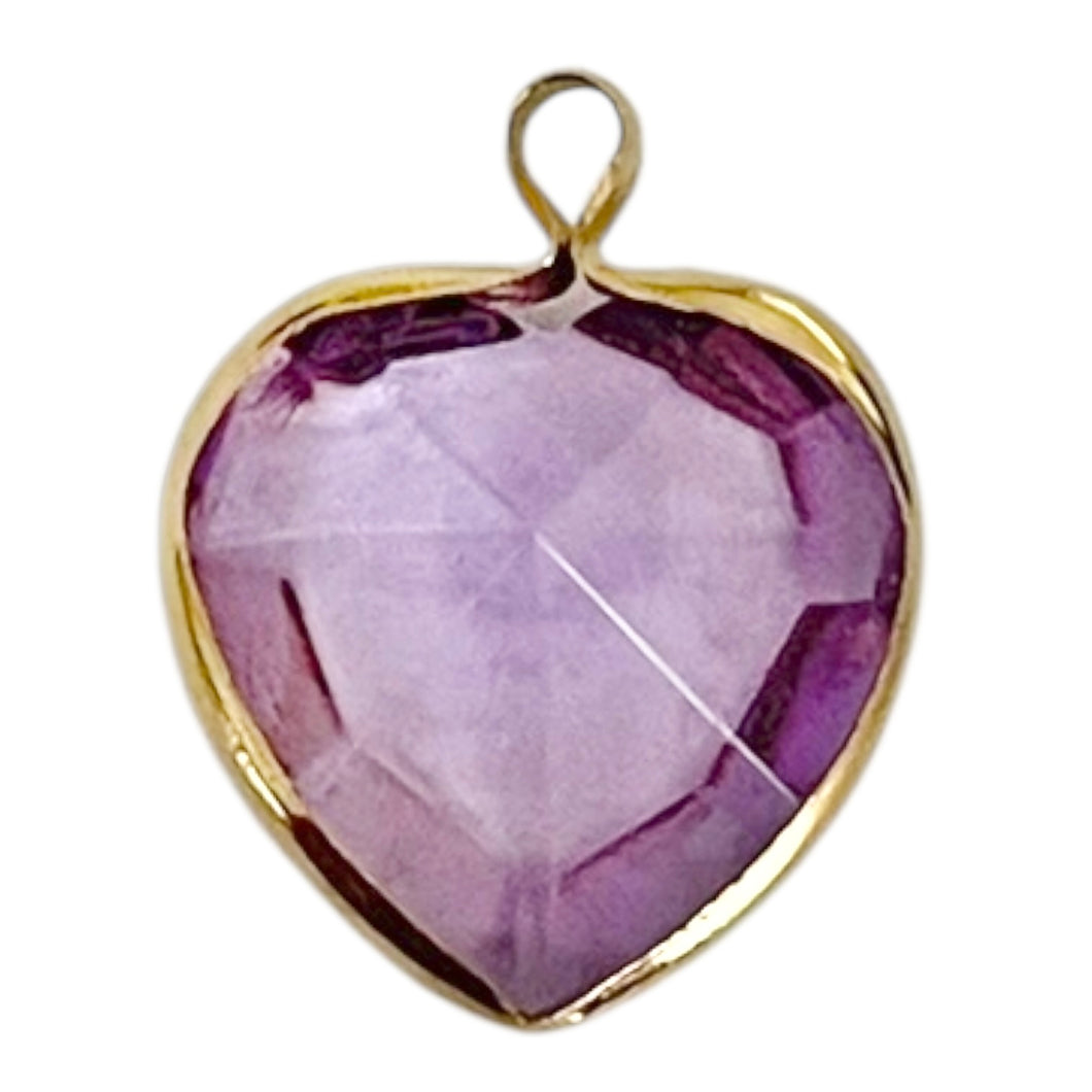 Single Charm - Lilac Channel Heart