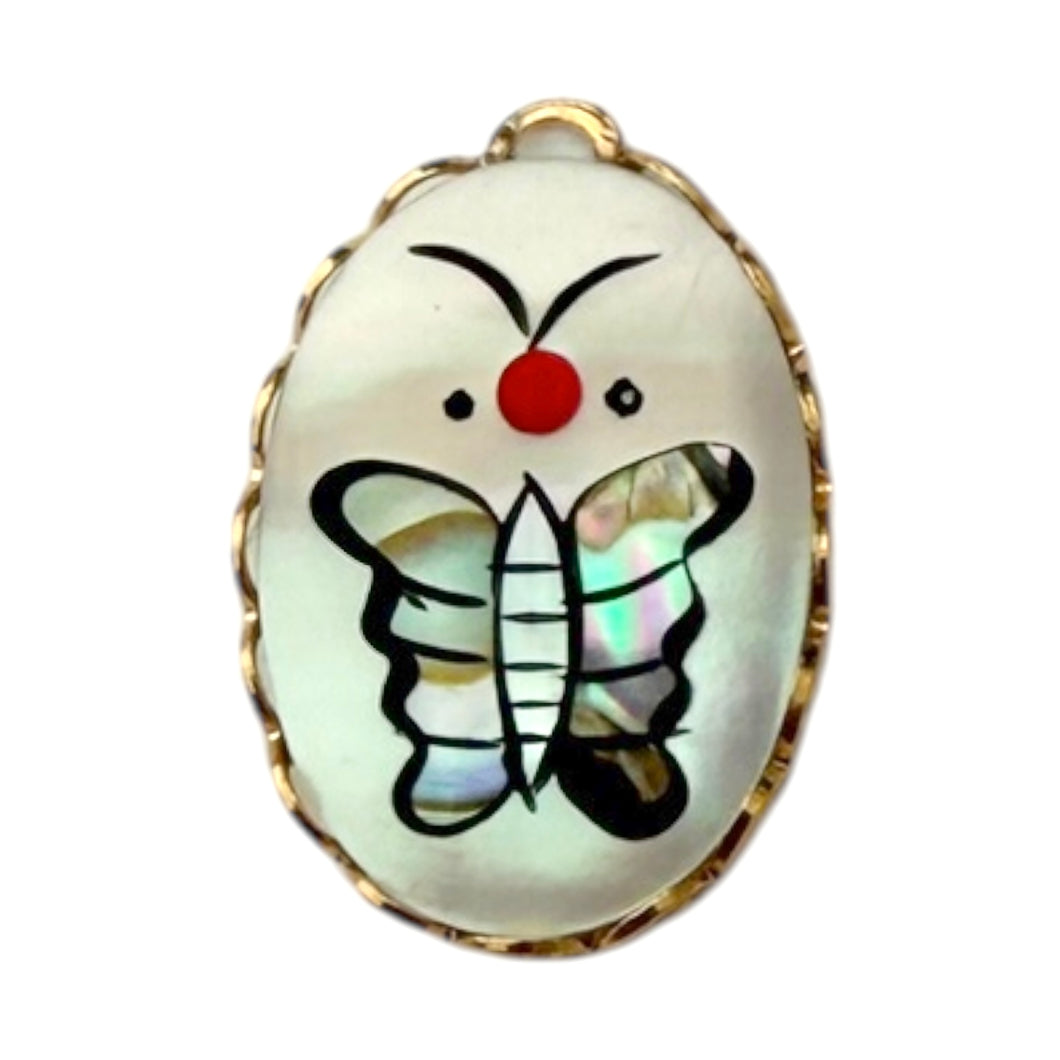 Single Charm - Mother of Pearl Abalone Butterfly (Sm)