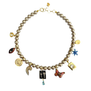 Precious Pieces Pearl Charm Necklace