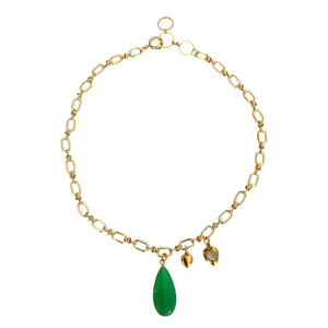 Chrysoprase Hearts Necklace