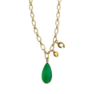 Chrysoprase Hearts Necklace