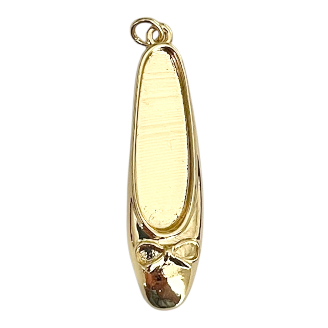 Single Charm - Gold Ballet Slipper (L)