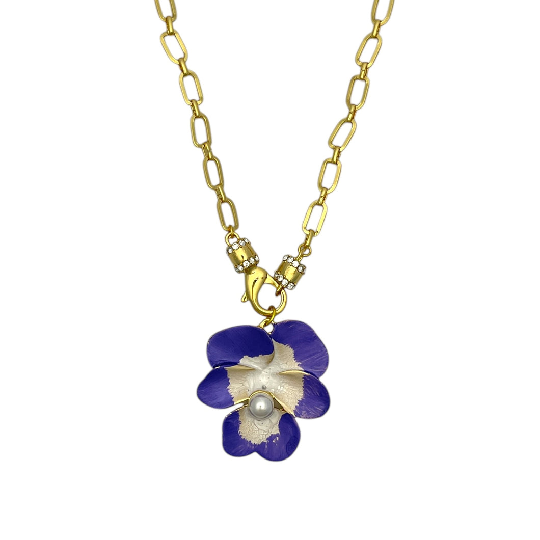 Pavé Pansy Necklace