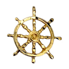 Load image into Gallery viewer, Single Charm - Gold Ship Wheel
