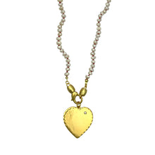 Load image into Gallery viewer, Pearled Heart Necklace
