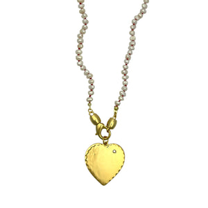 Pearled Heart Necklace