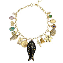 Load image into Gallery viewer, Studded Fish Charm Necklace (1/1)
