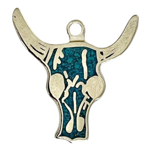 Single Charm - Silver Enamel Skull