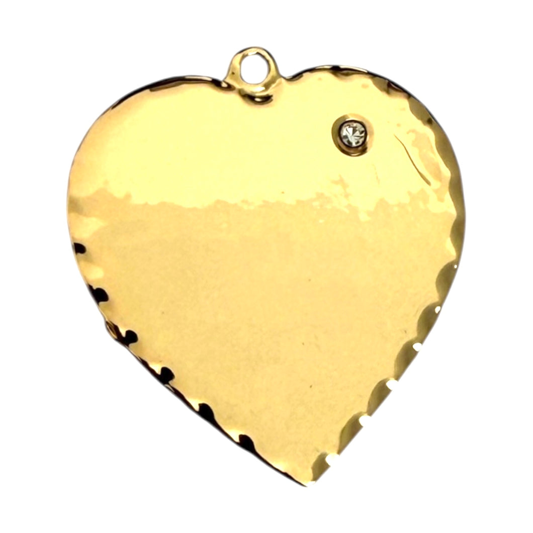 Single Charm - Heart W/ Crystal