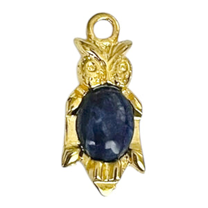 Single Charm - Blue Stone Belly Owl