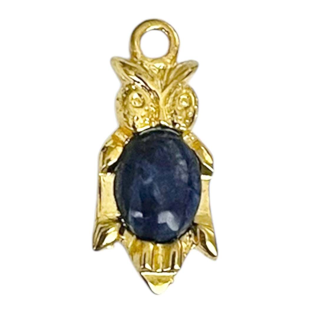Single Charm - Blue Stone Belly Owl