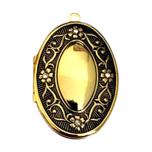 Load image into Gallery viewer, Single Charm - Black/Gold Locket
