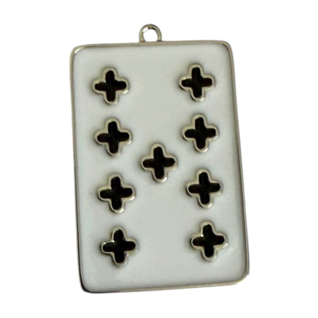 Single Charm - Silver Playing Card