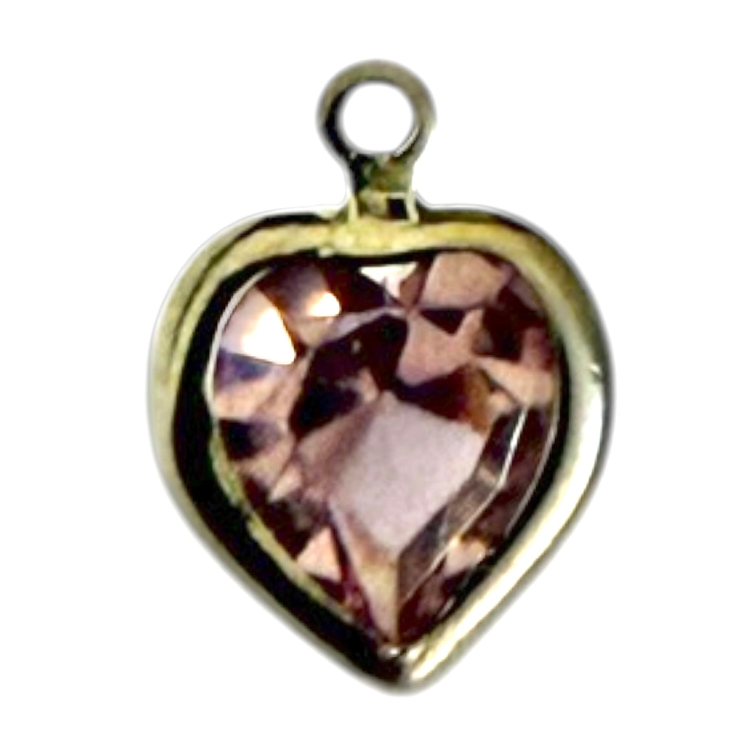 Single Charm - Silver Mini Crystal Heart