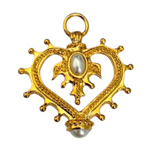 Load image into Gallery viewer, Single Charm - Filigree Pearl Heart

