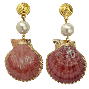 Shell + Pearl Earrings #4