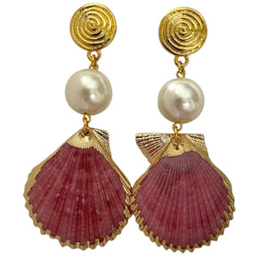 Shell + Pearl Earrings #1