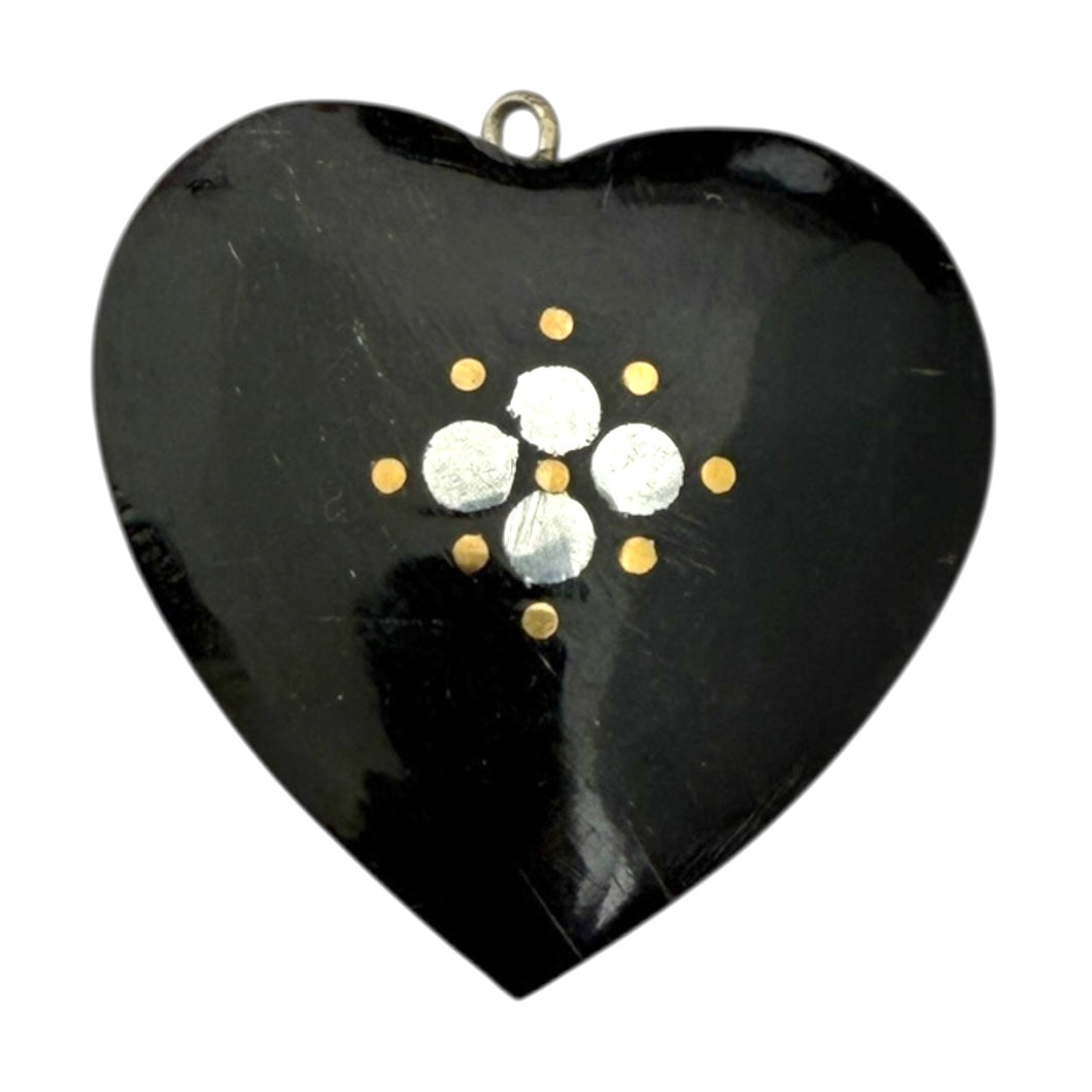 Single Charm - Bone Inlay Heart