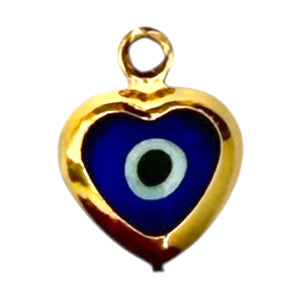 Single Charm - Mini Evil Eye Heart