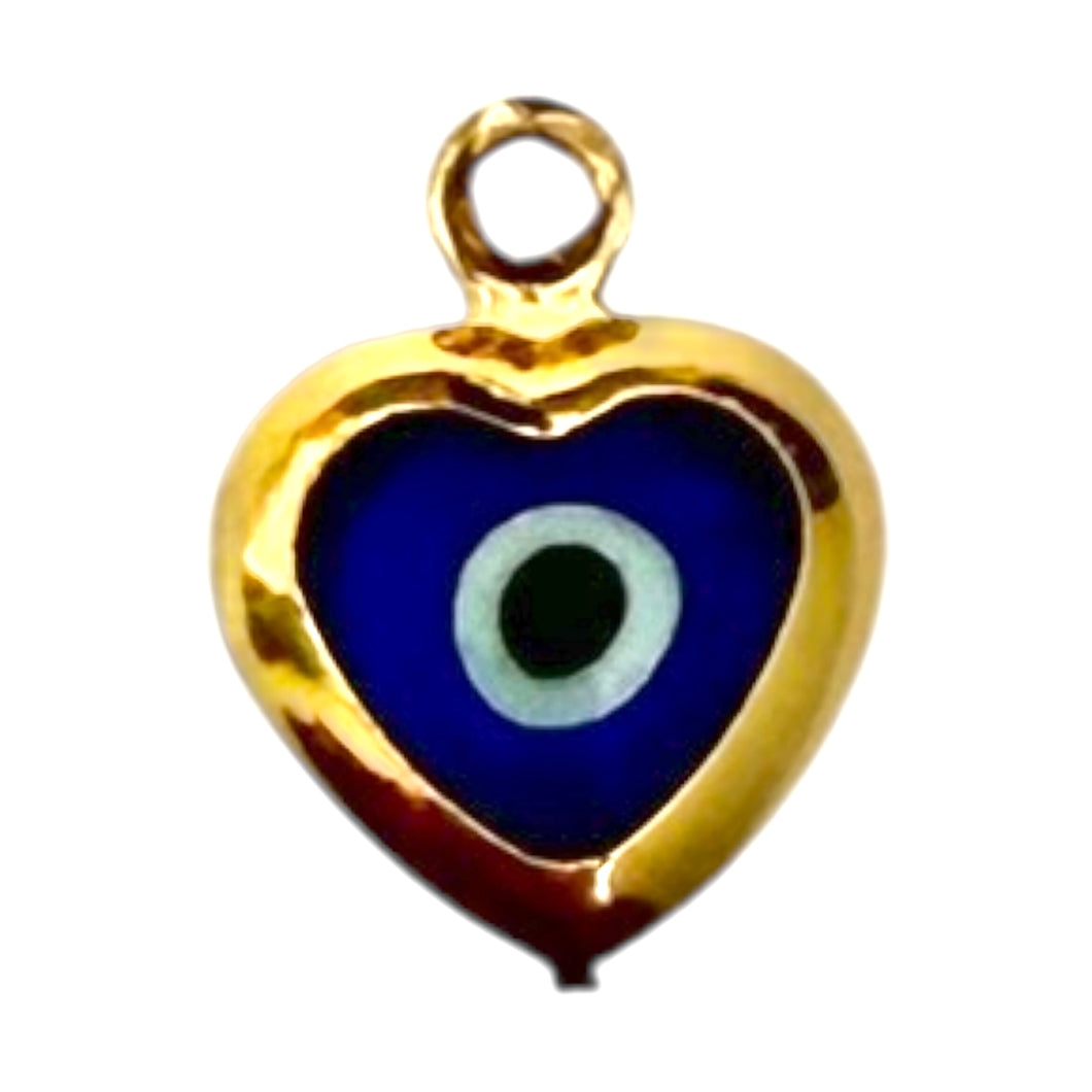 Single Charm - Mini Evil Eye Heart