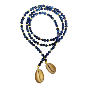 Blue Shell Beaded Necklace/Bag Charm (1/1)