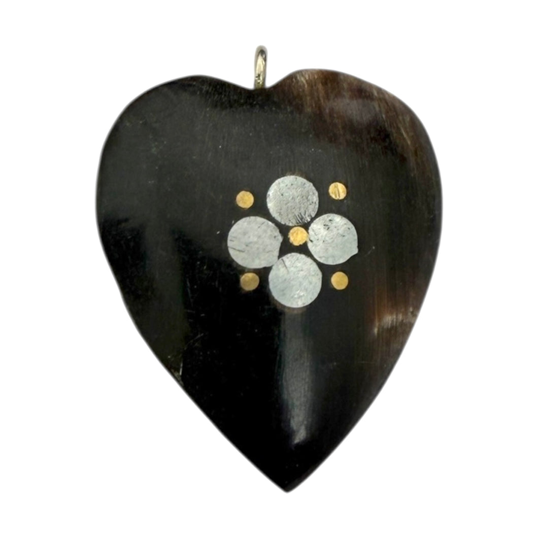 Single Charm - Medium Bone Inlay Heart