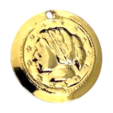 Load image into Gallery viewer, Single Charm - Gold Lady Coin
