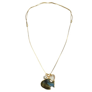 Labradorite Fish Adjustable Length Necklace